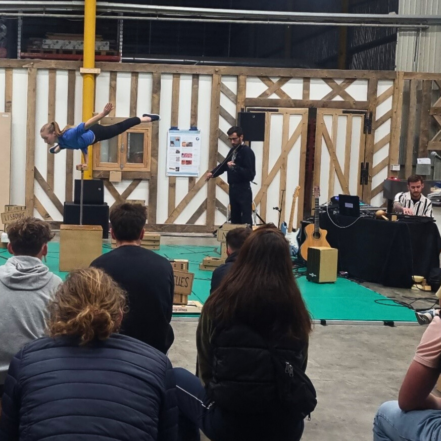 Spectacle Trap, Cie El Nucléo au CFA des Compagnons du Devoir de Mont-Saint-Aignan (Projet REGARD)